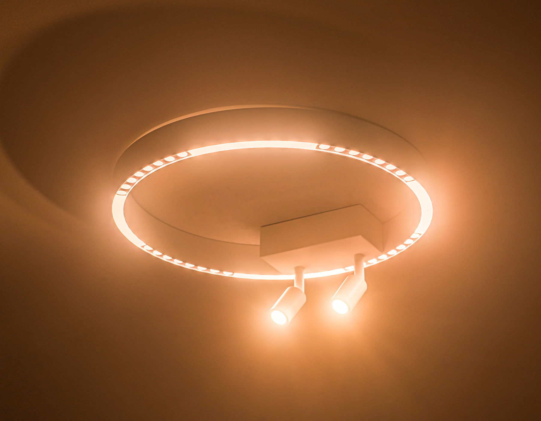 Потолочный LED светильник FL5805/1+2 WH белый 25W 3000K/4200K/6400K D400*95 (без ПДУ)