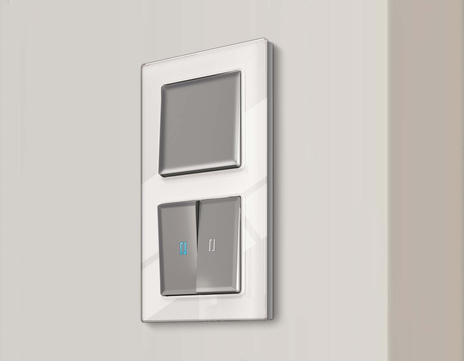 AP5010 Лицевая панель ALFA (Сталь матовый) для 1-кл выключателей QUANT