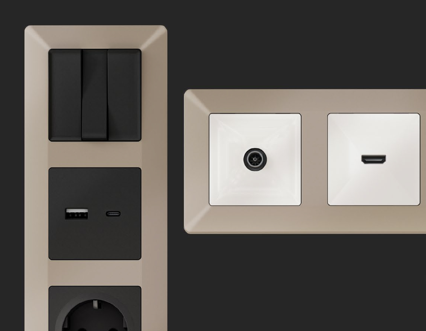 AF110362 Рамка ALFA Line (Серо-бежевый матовый) 2-ая