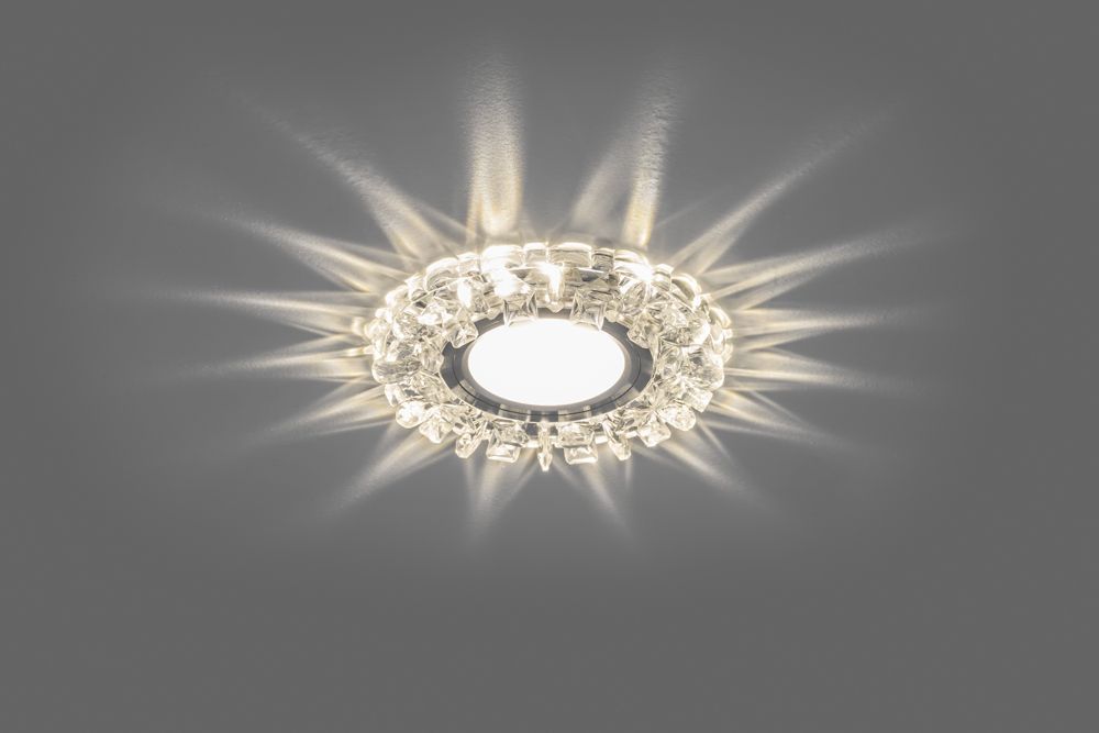Светильник встраиваемый с белой LED подсветкой Feron CD927 потолочный MR16 G5.3 прозрачный