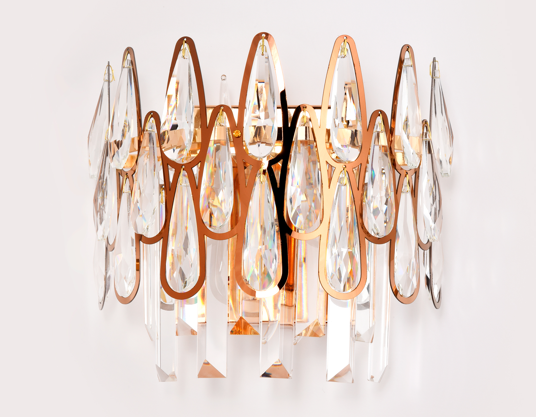 Настенный светильник с хрусталем Ambrella TR5269/2 GD/CL золото/прозрачный E14/2 max 40W 240*230*140