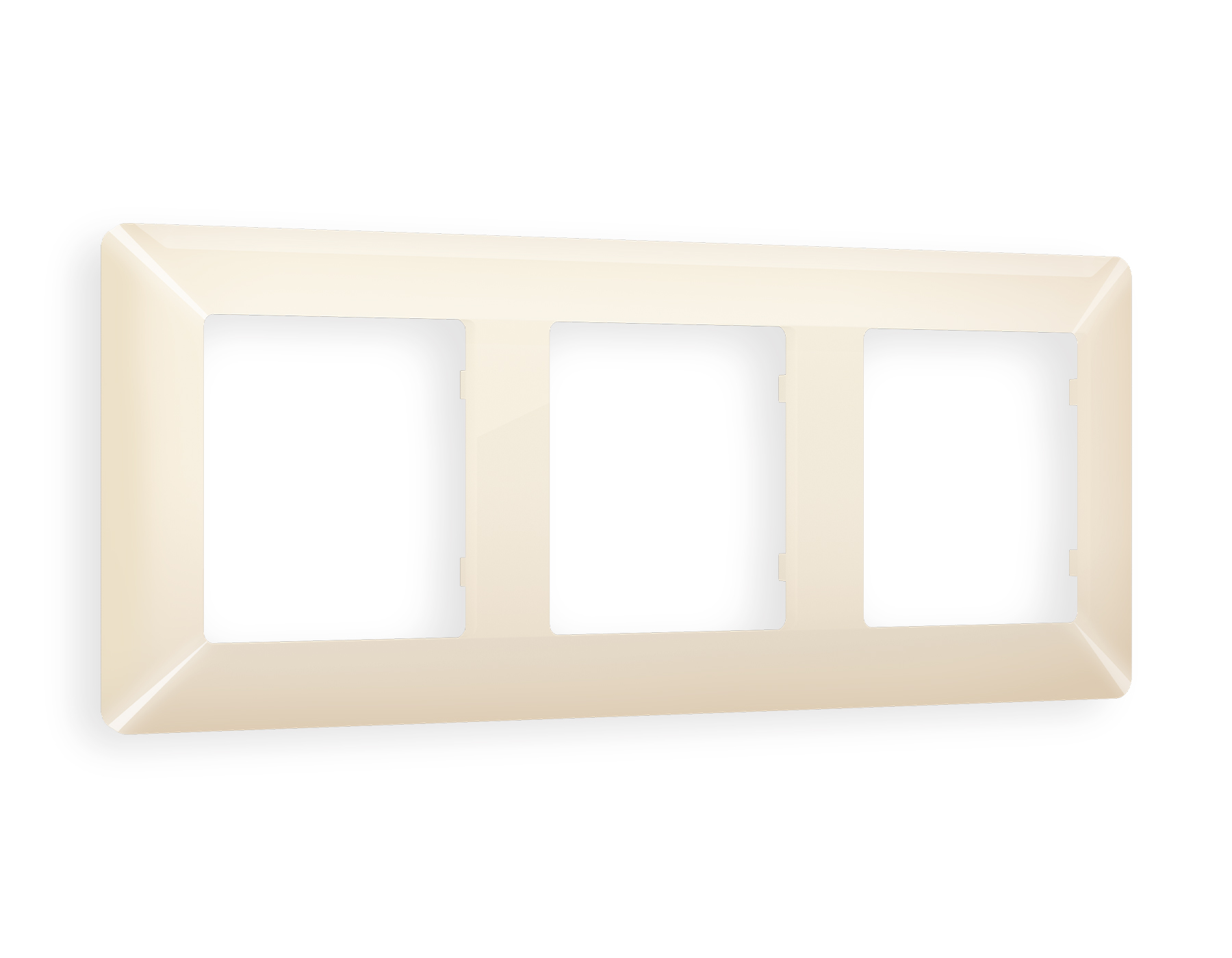 AF110303 Рамка ALFA Line (Бежевый глянец) 3-ая