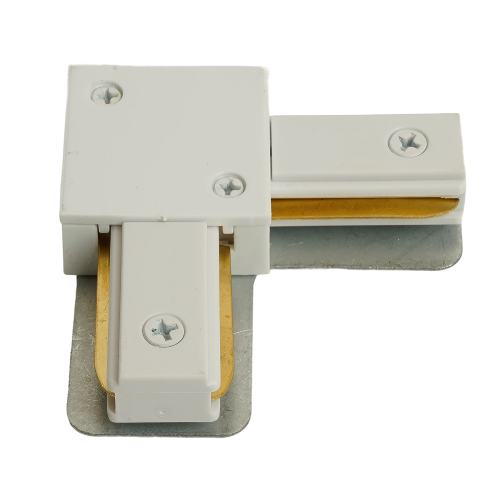 Коннектор угловой однофазный для шинопровода, белый, LD1021