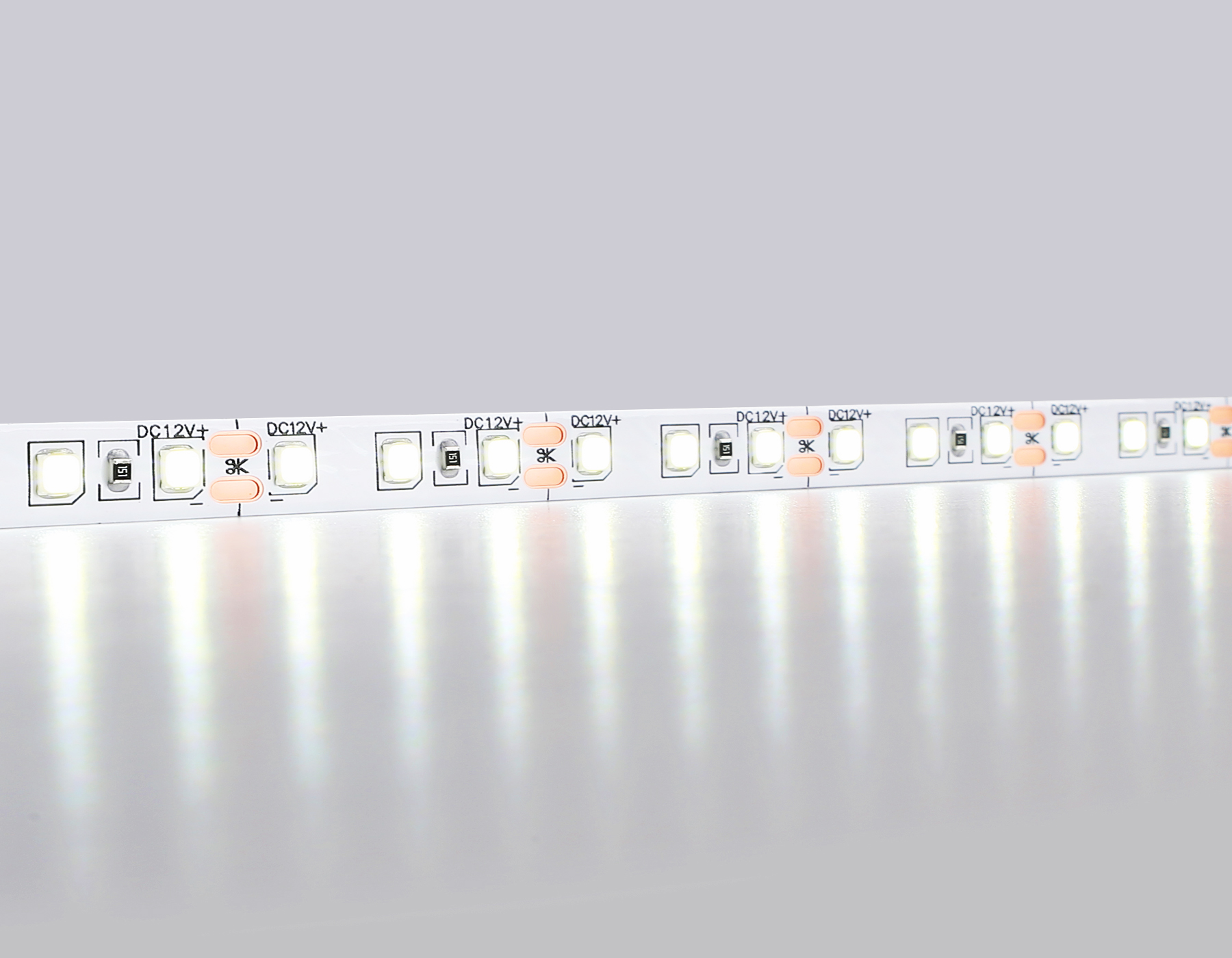 GS1103 2835 120Led/ 9.6W m/ 12V IP20 6500K/ 5000*8*1.2mm (2 конт.)