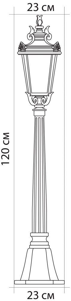 Светильник садово-парковый Feron PL4006 столб круглый60W 230V E27, черный Светильник садово-парковый Feron PL4006 столб круглый60W 230V E27, черный