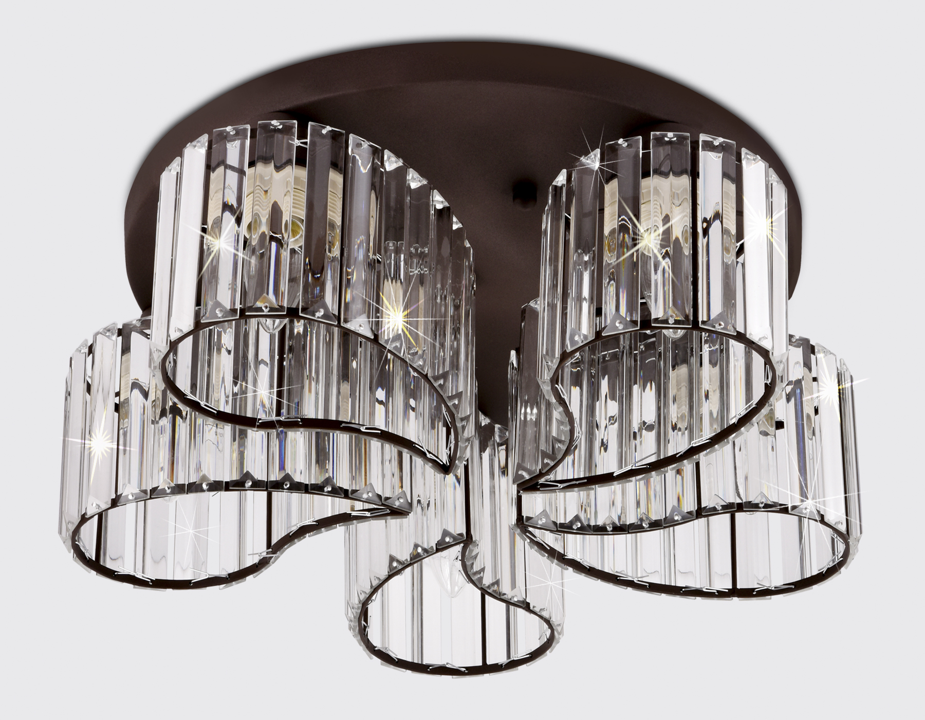 Потолочный светильник Ambrella TR5203/5 CF/CL кофе/прозрачный E27/5 max 40W D500*180