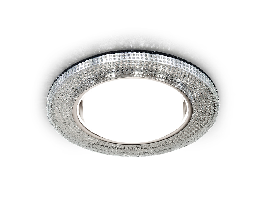 Встраиваемый светильник Ambrella G290 CH хром/прозрачный GX53+3W (LED WHITE)