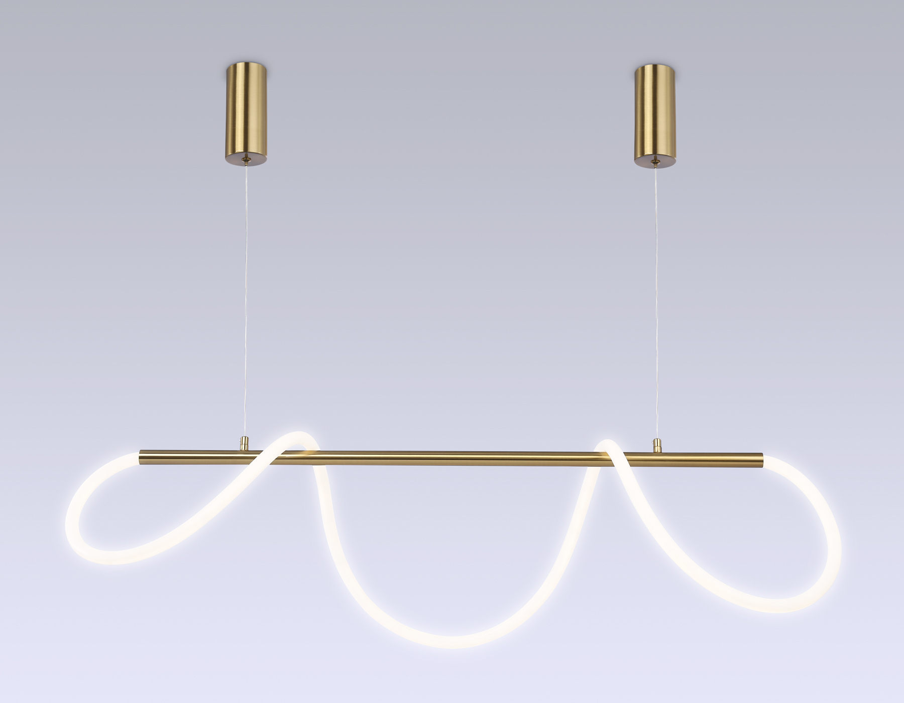 Подвесной светильник Ambrella FL10535 BS латунь 3000K/4200K/6400K 53W 1000*24*1200 (ПДУ РАДИО 2.4G)