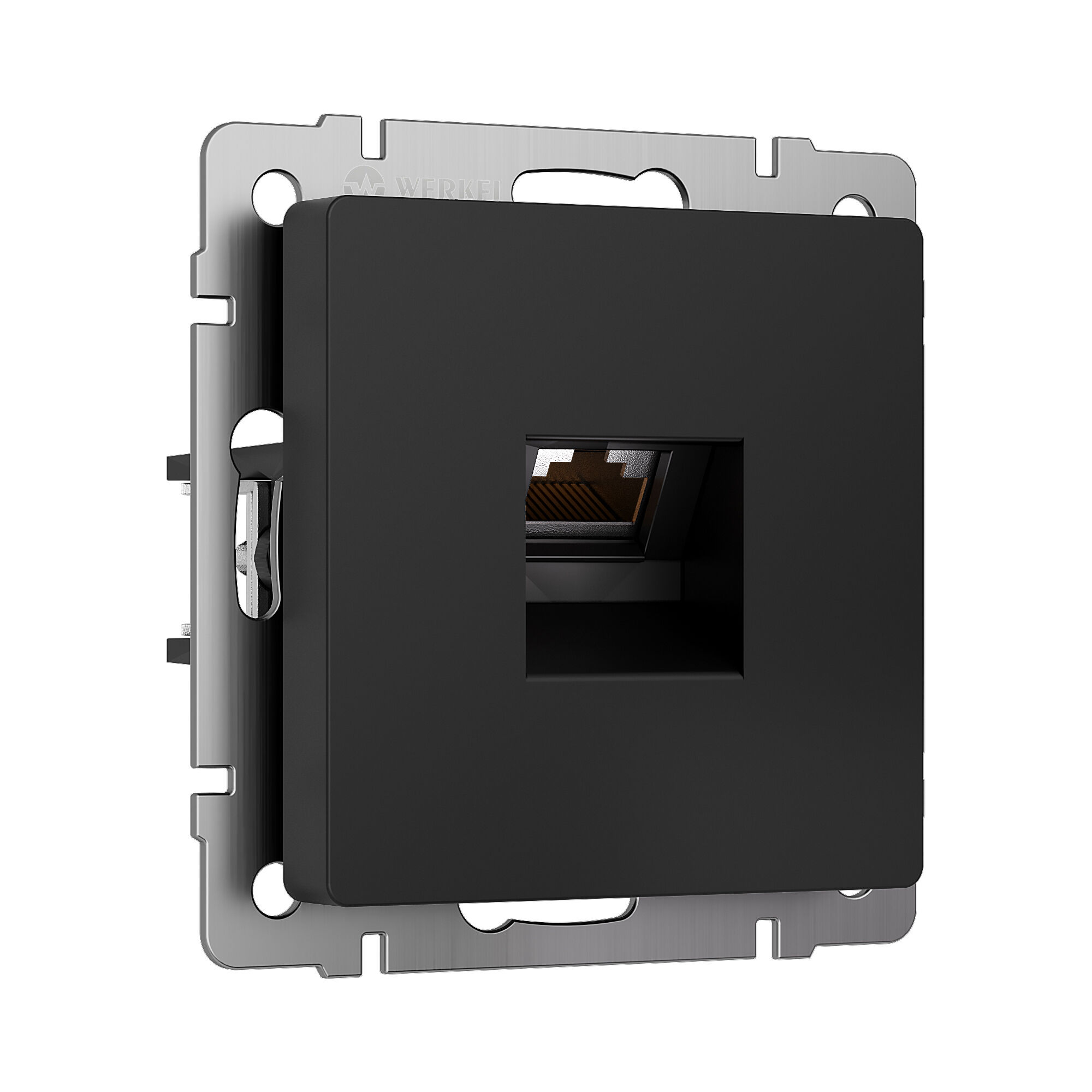 W5120108/ Розетка Ethernet RJ-45 cat. 6A экранированная (черный матовый) W5120108