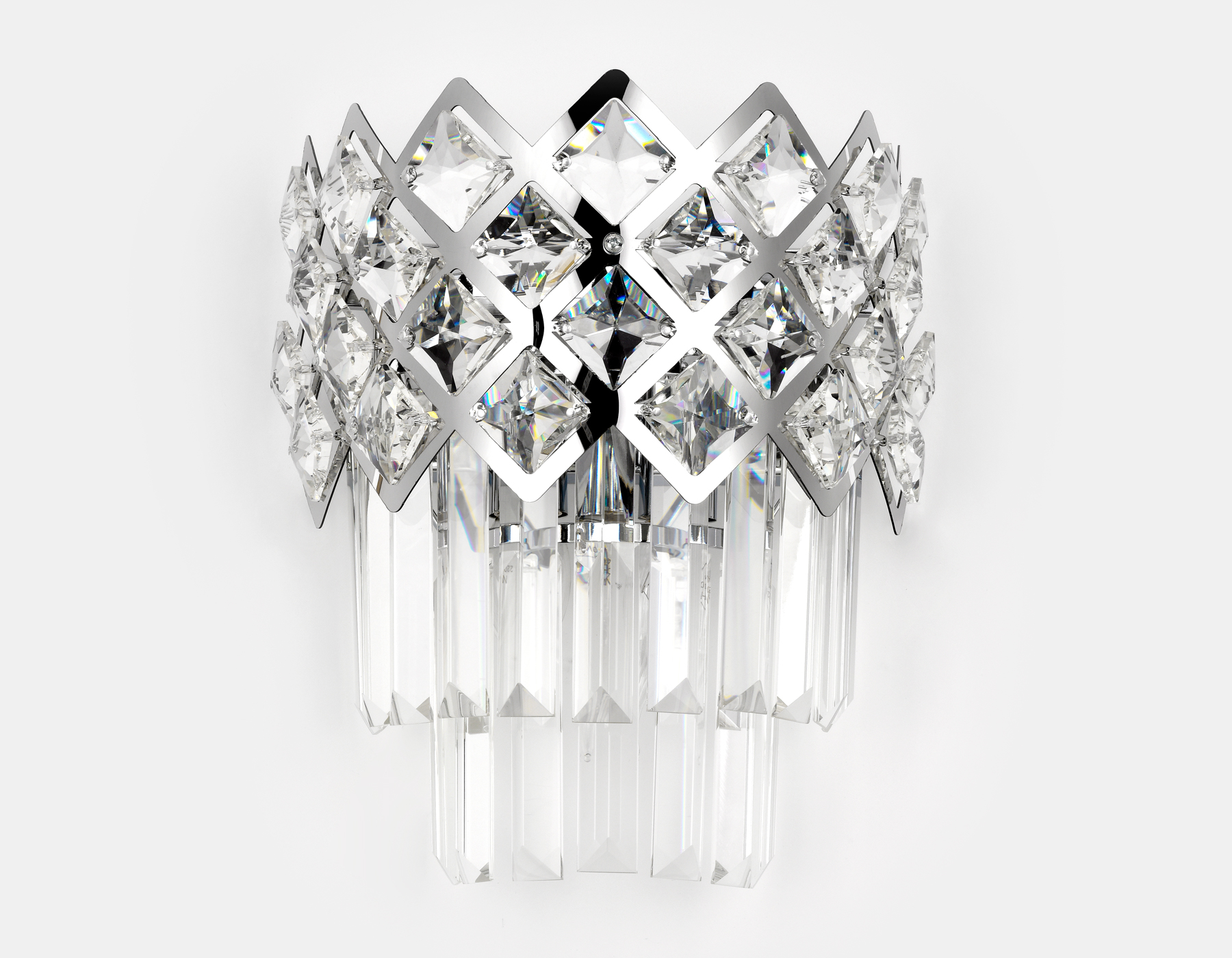 Настенный светильник с хрусталем Ambrella TR5282/2 CH/CL хром/прозрачный E14/2 max 40W 280*220*150