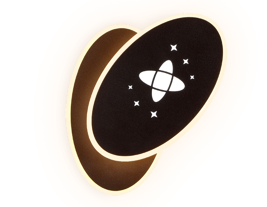 Настенный светодиодный светильник с выключателем Ambrella FW110 SCF кофе песок LED 3000K+6400K 20W 230*140*50