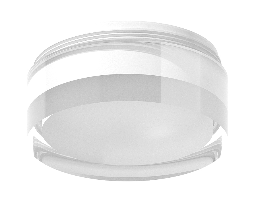 Насадка передняя для корпуса светильника Ambrella N7160 FR/CL белый матовый/прозрачный D70*H33mm Out20mm MR16