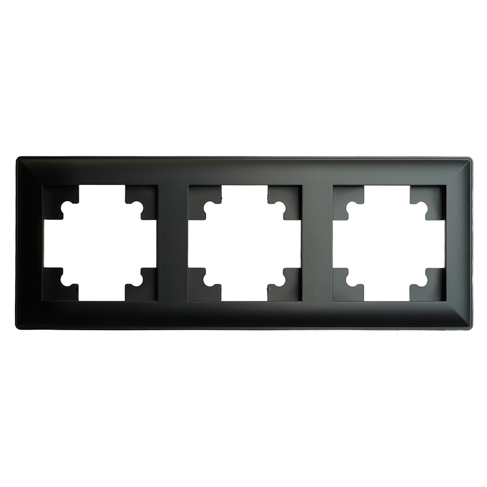 Рамка STEKKER, PFR00-7003-05 3-местная, серия Катрин, черный