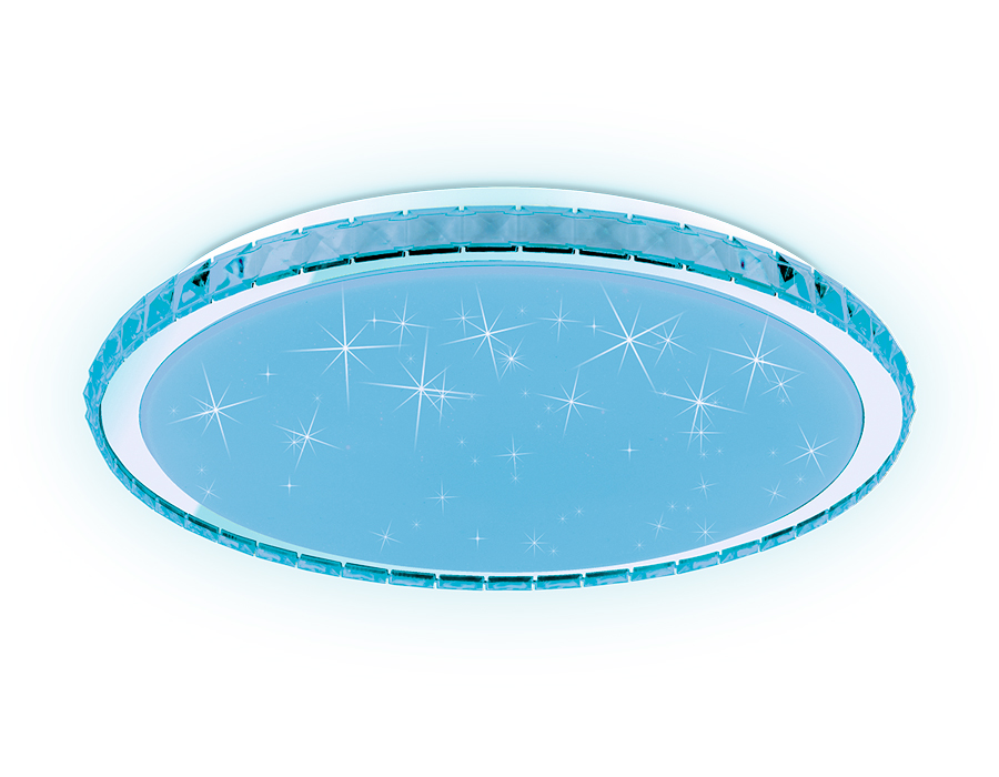 Светодиодный светильник c подсветкой RGB Ambrella FF501 CH хром 60W 3000-6400K D400*70 (ПДУ ИК)