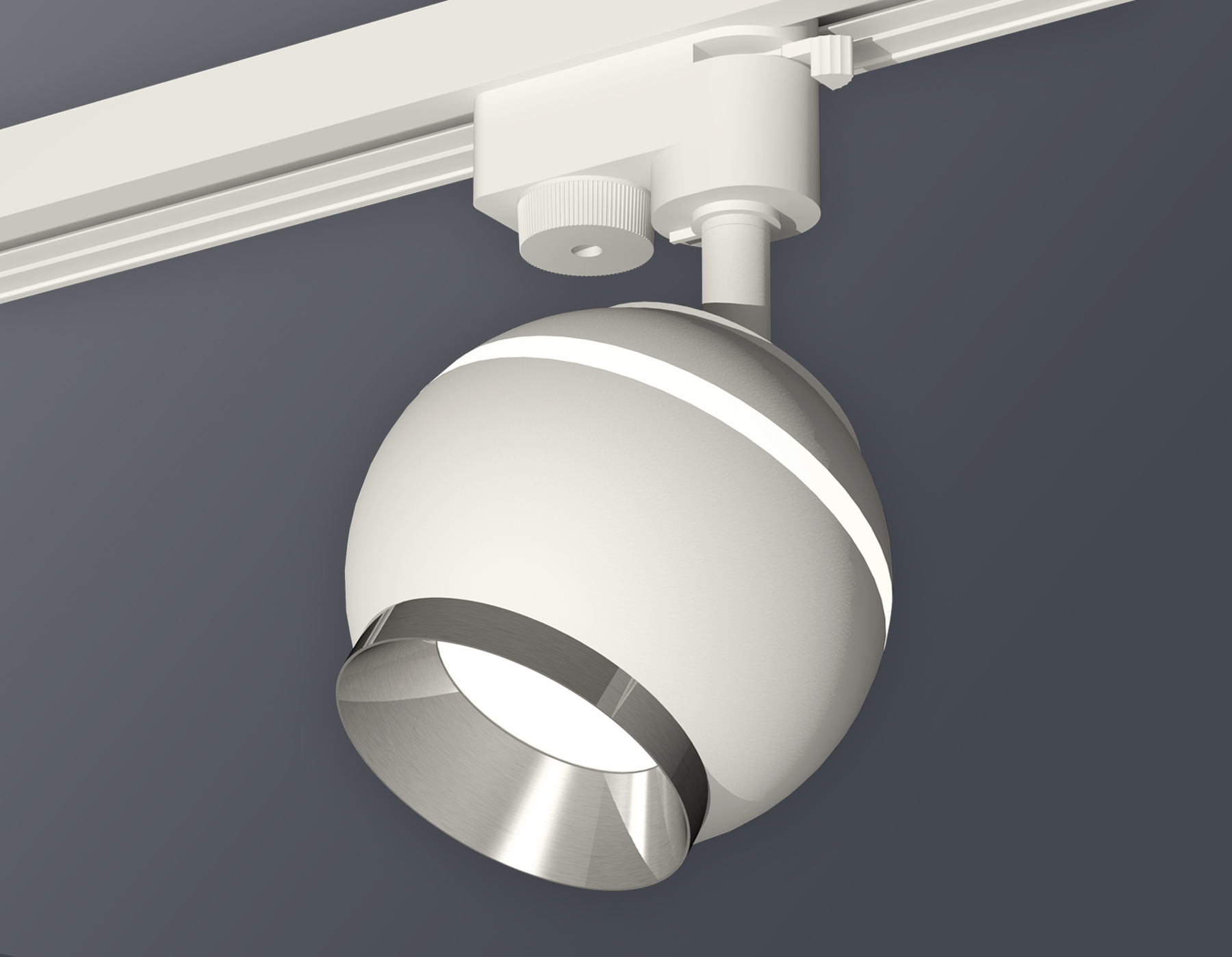 Комплект трекового светильника Ambrella XT1101021 SWH/PSL белый песок/серебро полированное MR16 GU5.3 LED 3W 4200K (A2520, C1101, N7032)