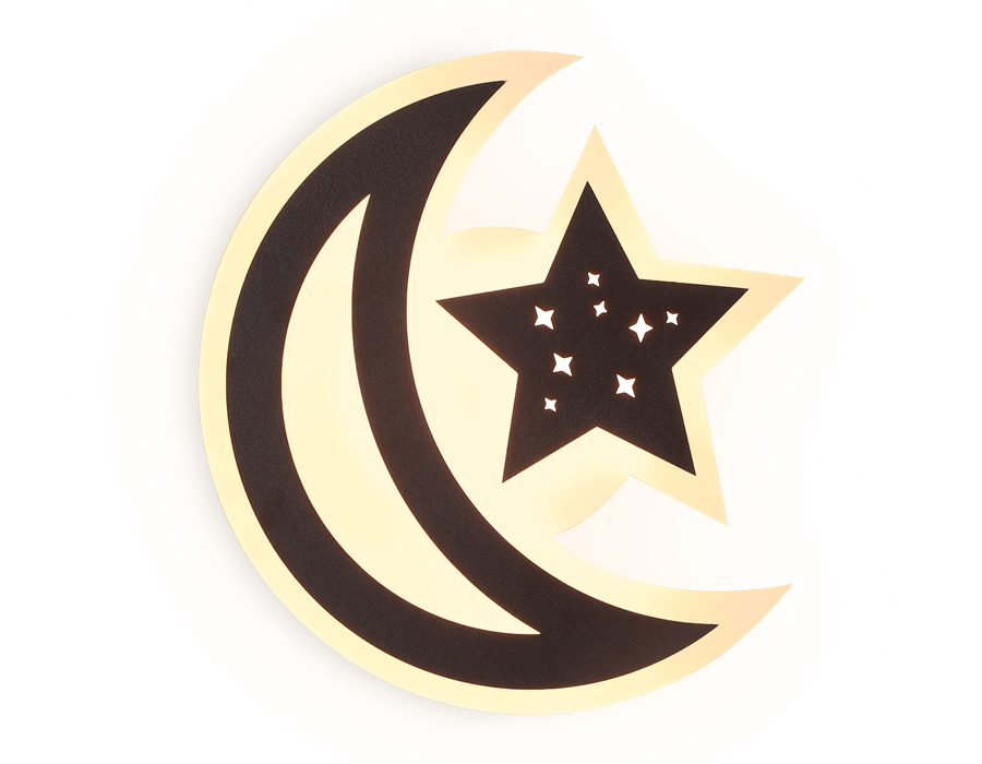 Настенный светодиодный светильник Ambrella FW114 SCF кофе песок LED 3000K 22W 250*250*40