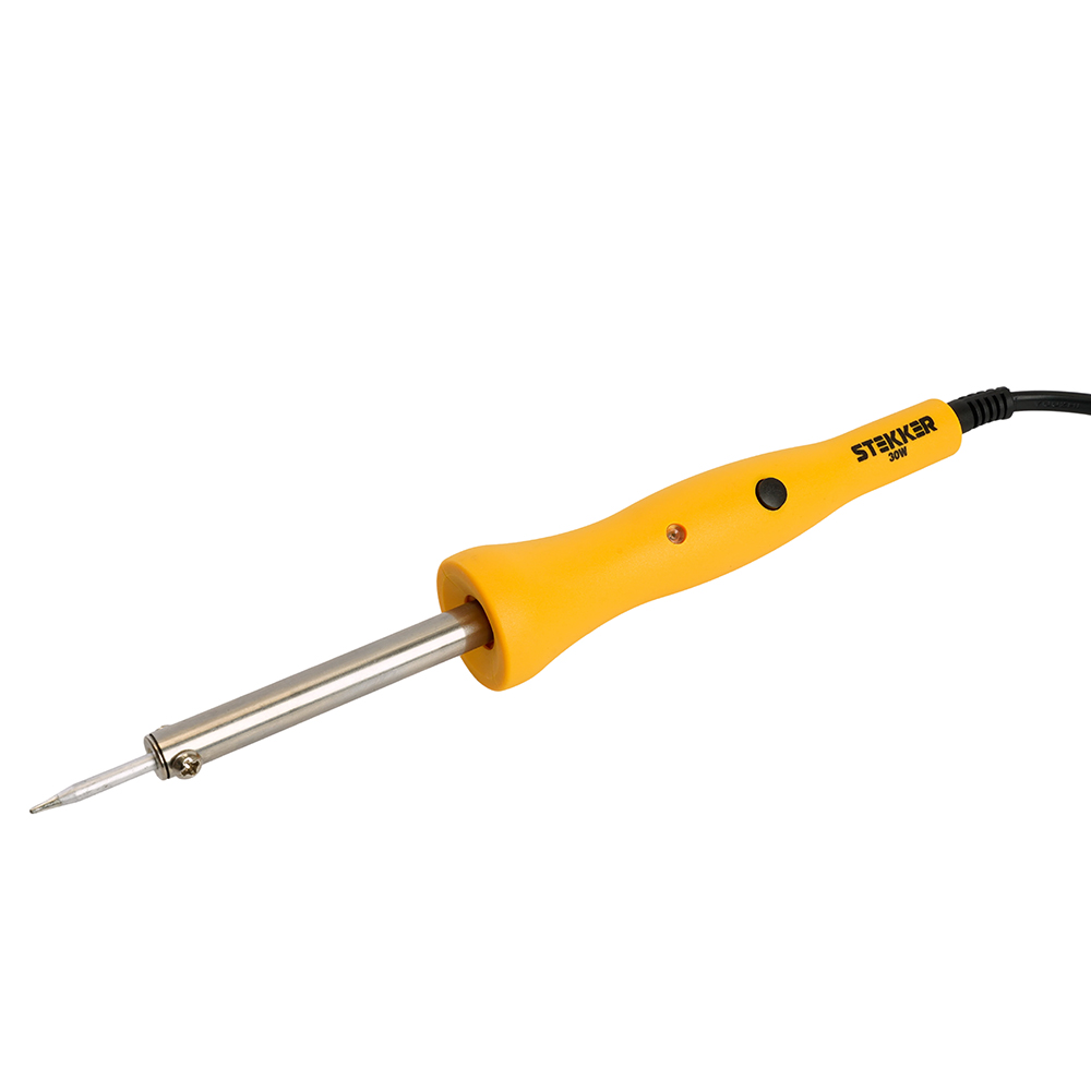 PLE201- 30 Паяльник 30W с кнопкой вкл., нихромовый нагреватель, долговечное жало, 230В