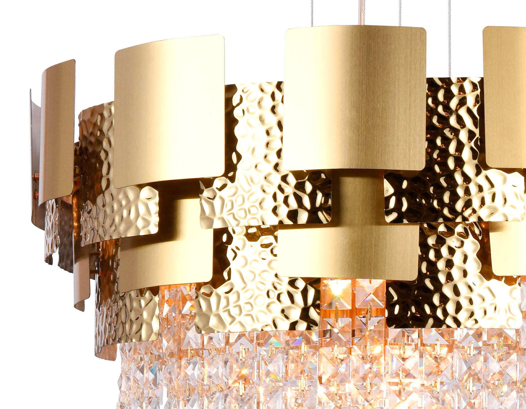 Подвесная хрустальная люстра Ambrella TR5243/9 GD/CL золото/прозрачный E14/9 max 40W D600*840