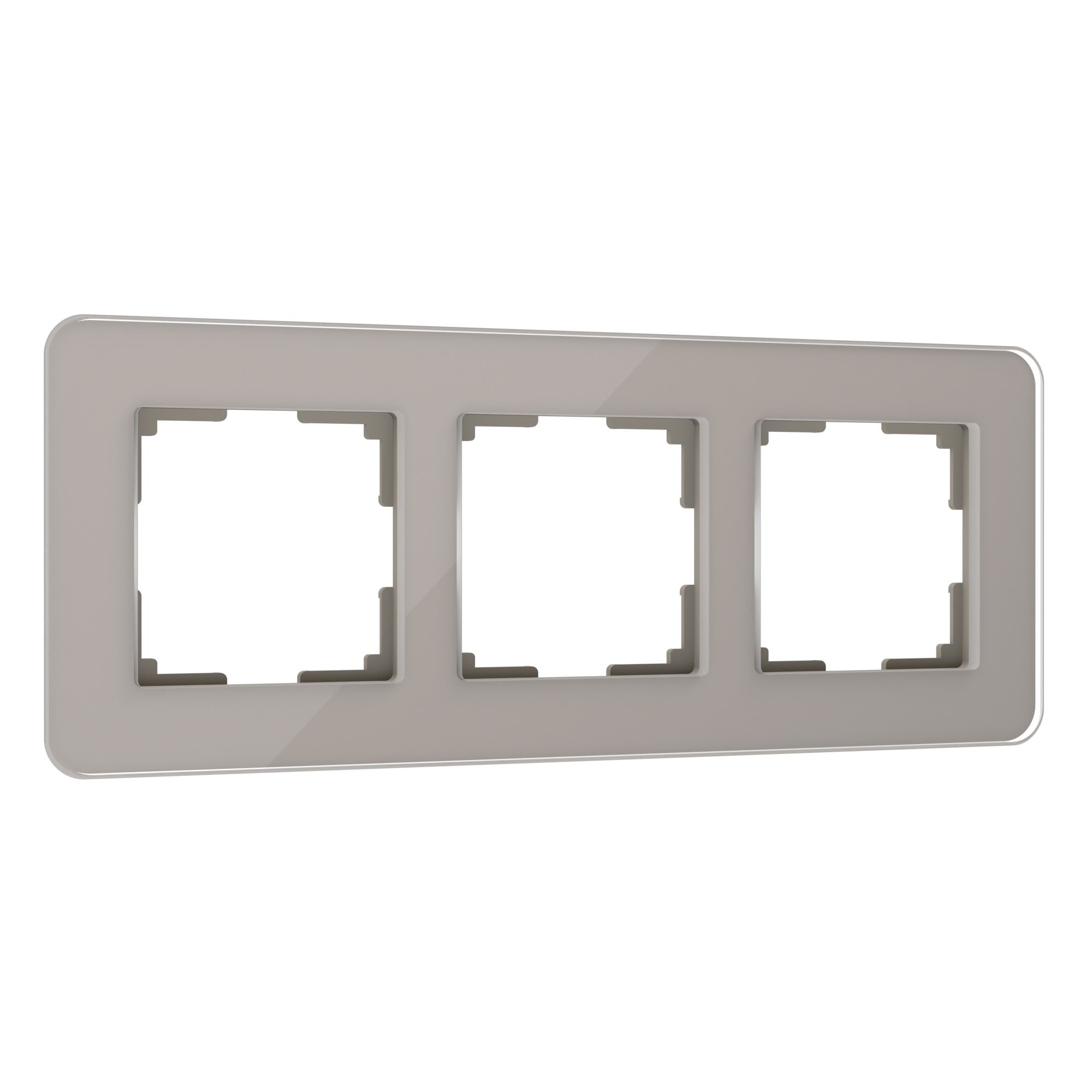 Рамка WERKEL на 3 поста Elite (дымчатый, стекло) W0032417