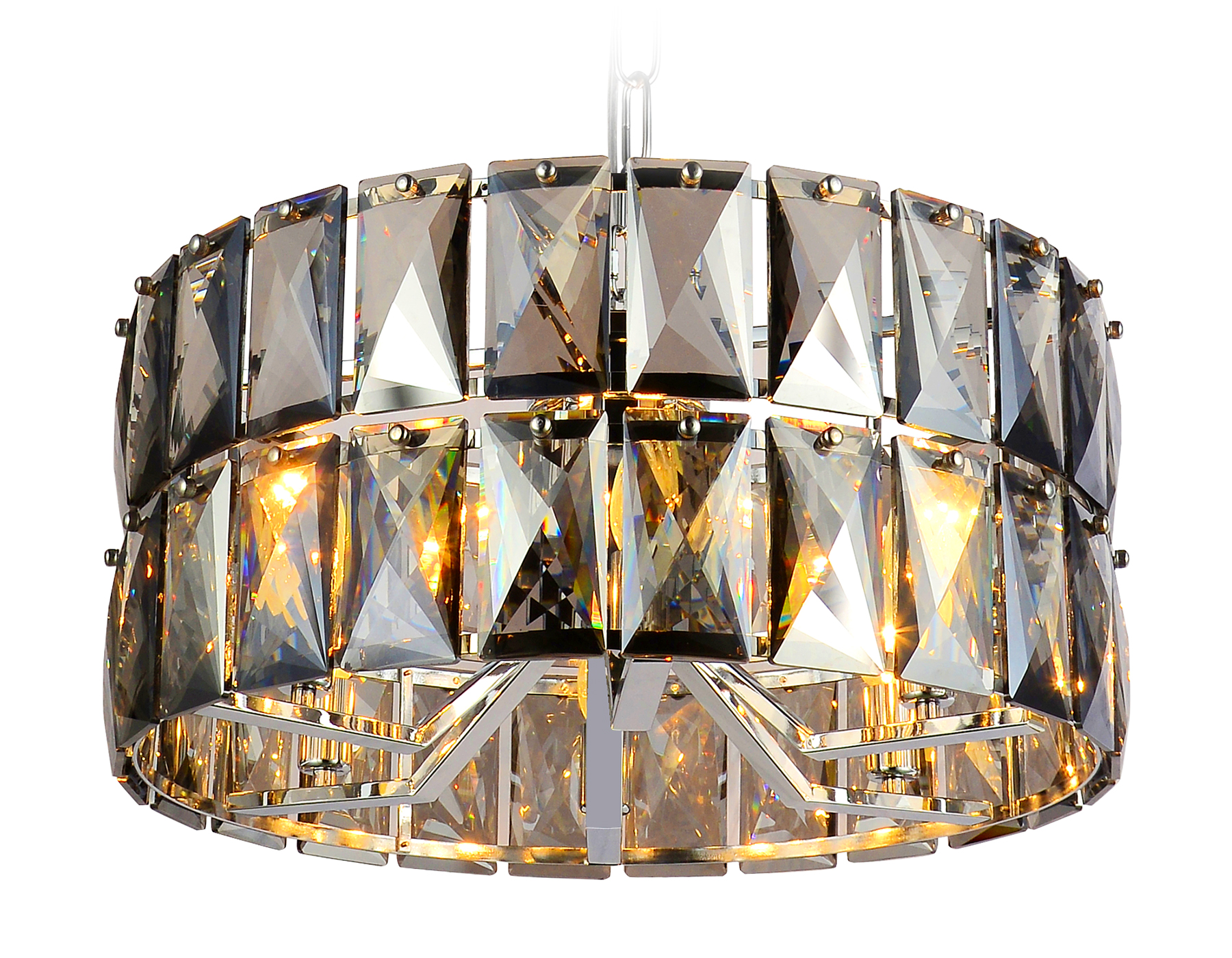 Подвесная люстра Ambrella TR5160/6 CH/SM хром/дымчатый E14/6 max 40W D520*945