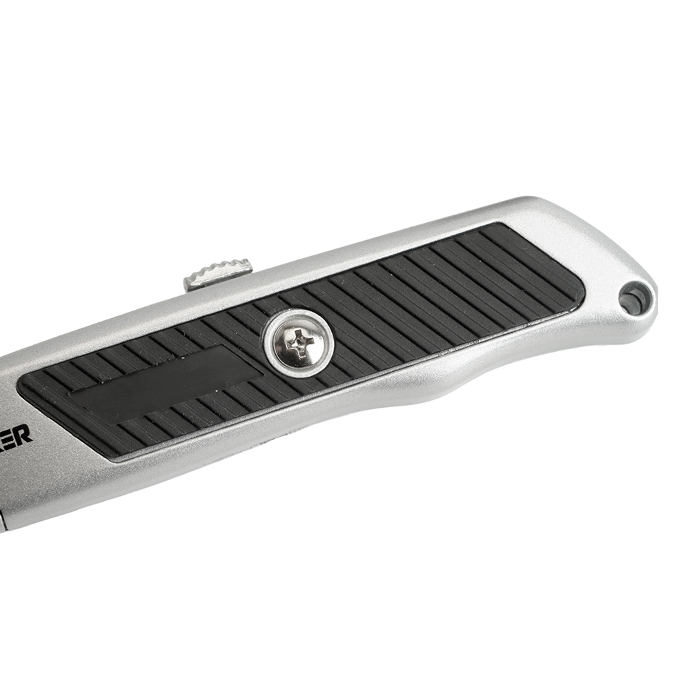 Нож строительно-монтажный с трапециевидным лезвием, 19 мм, 2 лезвия в рукоятке, GS, KMU-13-T