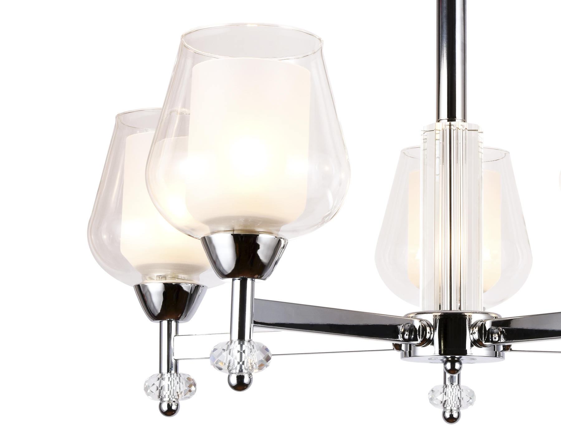 Подвесная люстра Ambrella TR3151/5 CH/CL хром/прозрачный E27/5 max 40W D630*460