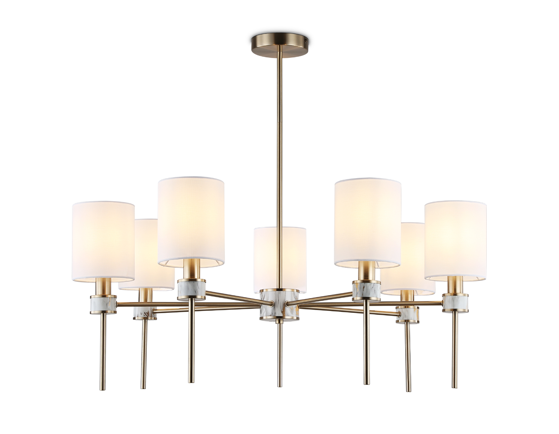 LH72373/7 DBS/WH темная латунь/белый E14/7 max 40W D840*720