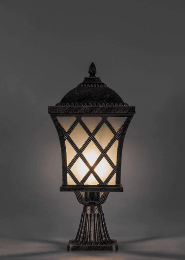 Светильник садово-парковый Feron PL4063 четырехгранный на постамент 100W E27 230V, черное золото