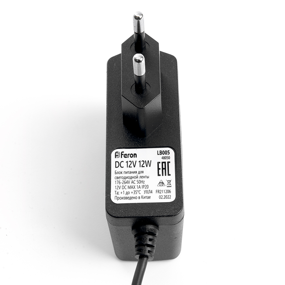 Трансформатор электронный для светодиодной ленты 12W 12V (драйвер), LB005