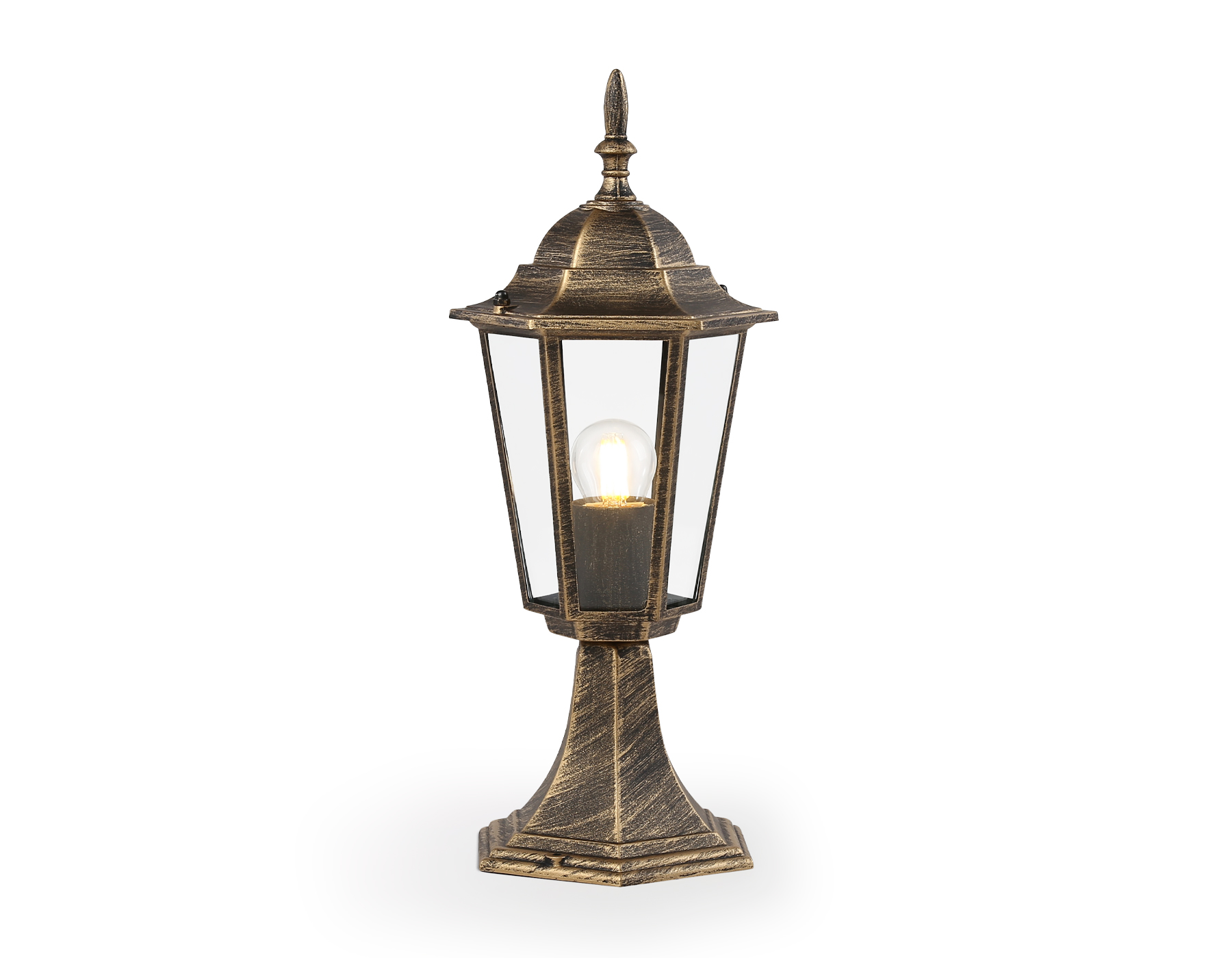 Уличный ландшафтный светильник ST2025 GD/BK/CL золото/черный/прозрачный IP54 E27 max 40W D150*400