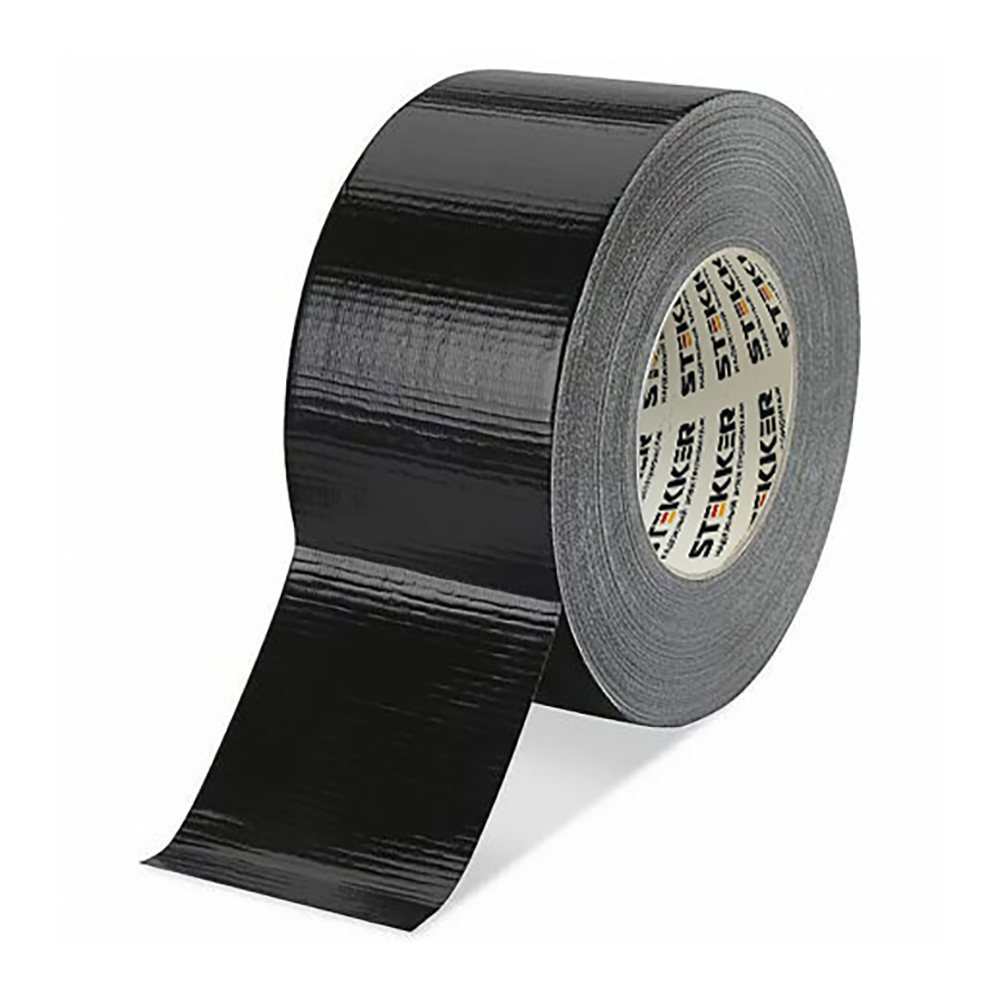 Армированная клейкая лента STEKKER INTP4-02148-40  0,21*48 мм, 40м, на тканевой основе, черный