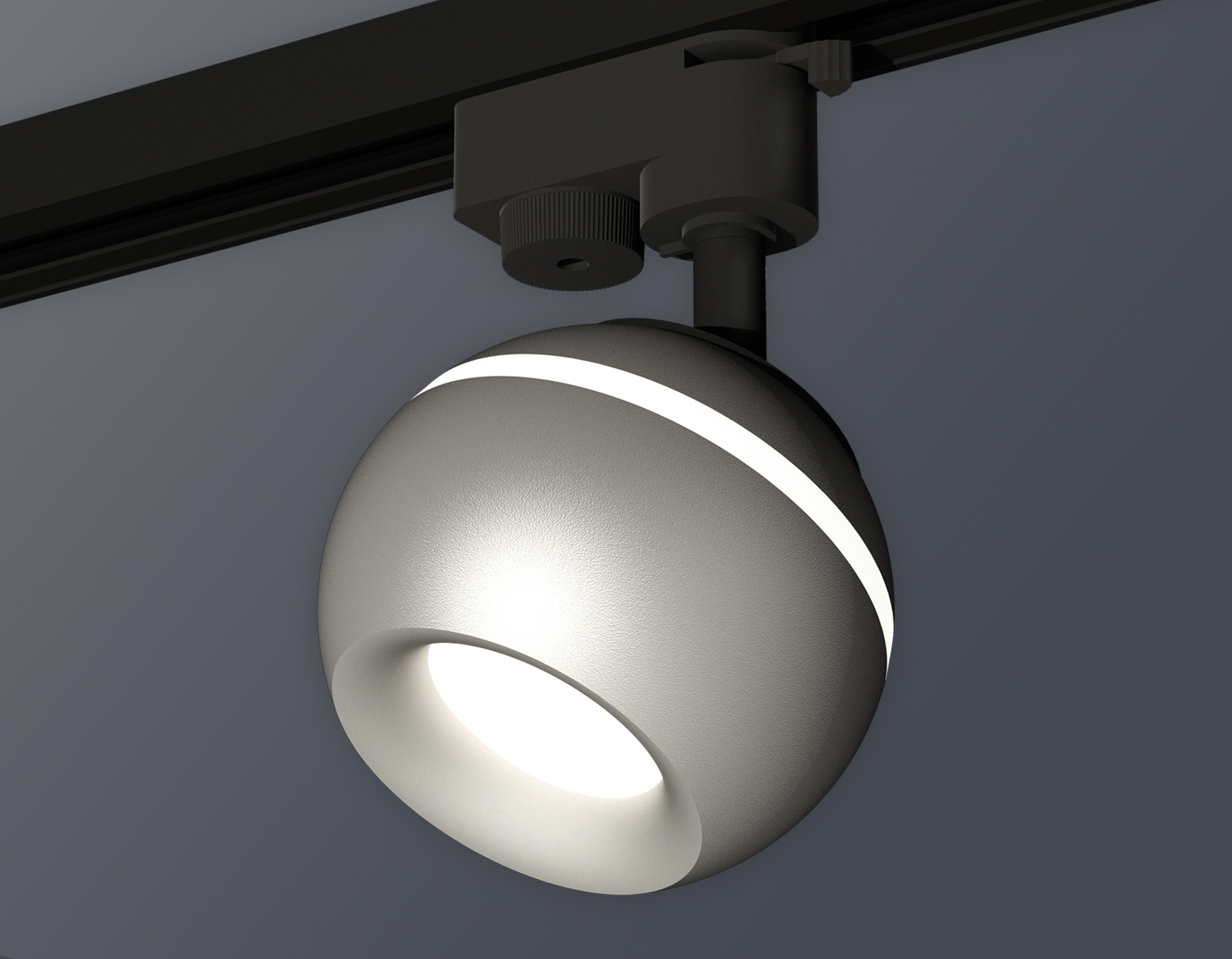 Комплект трекового светильника Ambrella XT1103020 SSL/MCH серебро песок/хром матовый MR16 GU5.3 LED 3W 4200K (A2521, C1103, N7013)