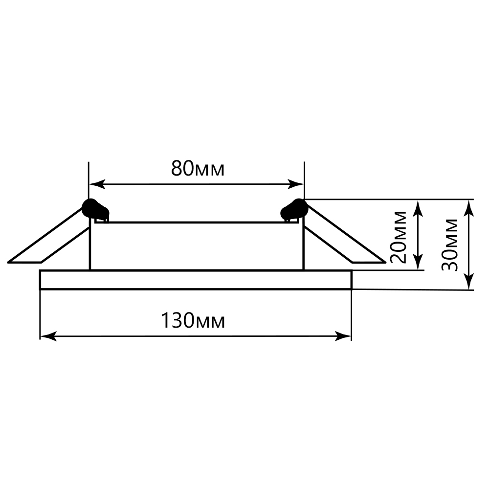 Светильник встраиваемый с белой LED подсветкой Feron CD4020 потолочный GX53 без лампы прозрачный Светильник встраиваемый с белой LED подсветкой Feron CD4020 потолочный GX53 без лампы прозрачный