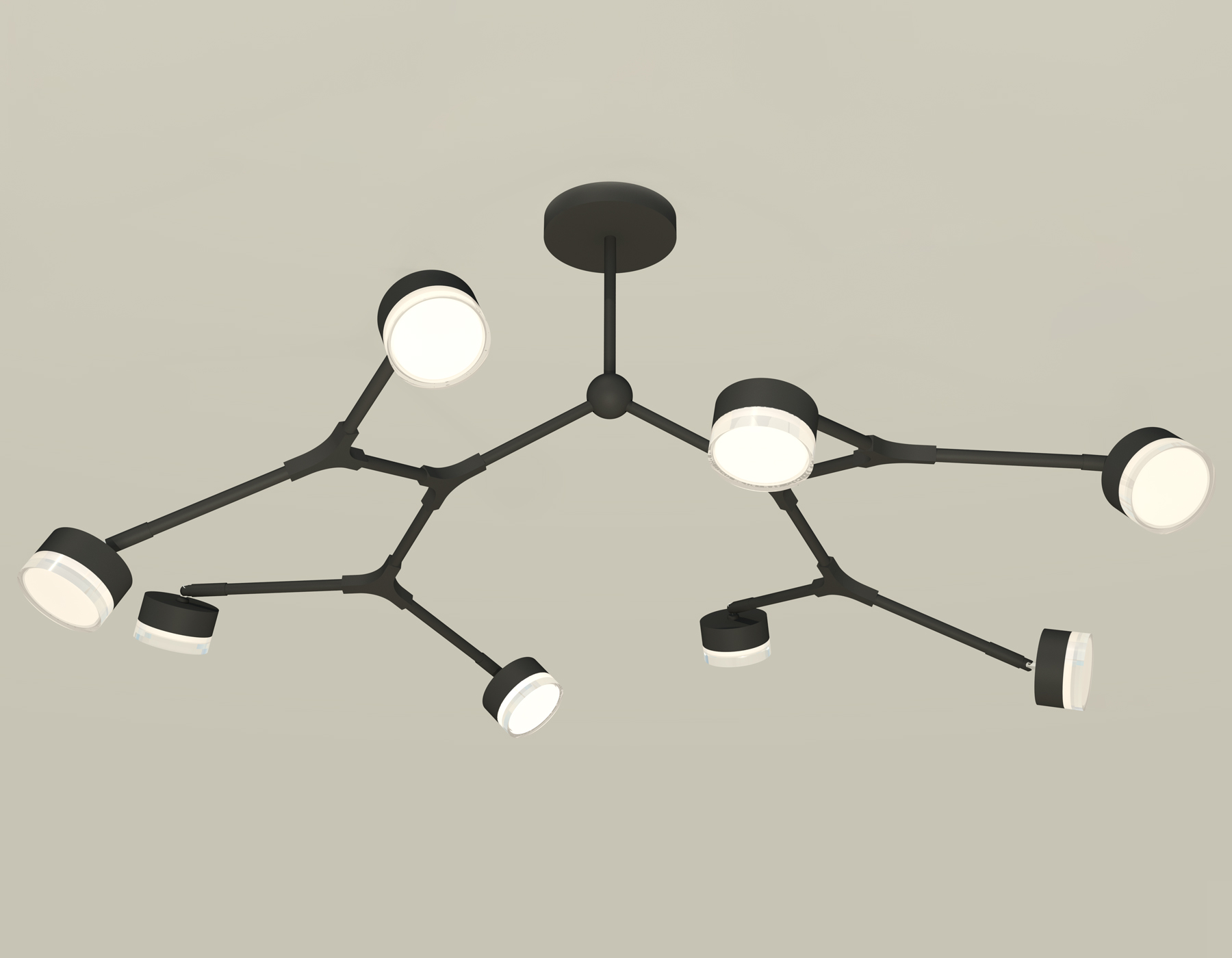 Подвесной светильтник Ambrella XB9060250/8 SBK/FR/CL черный песок/белый матовый/прозрачный GX53 (C9060, N8399)
