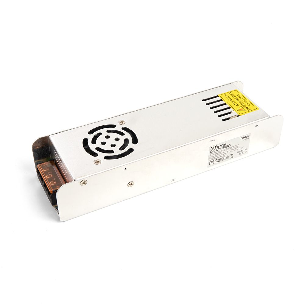 Трансформатор электронный для светодиодной ленты 500W 12V (драйвер), LB009 Трансформатор электронный для светодиодной ленты 500W 12V (драйвер), LB009