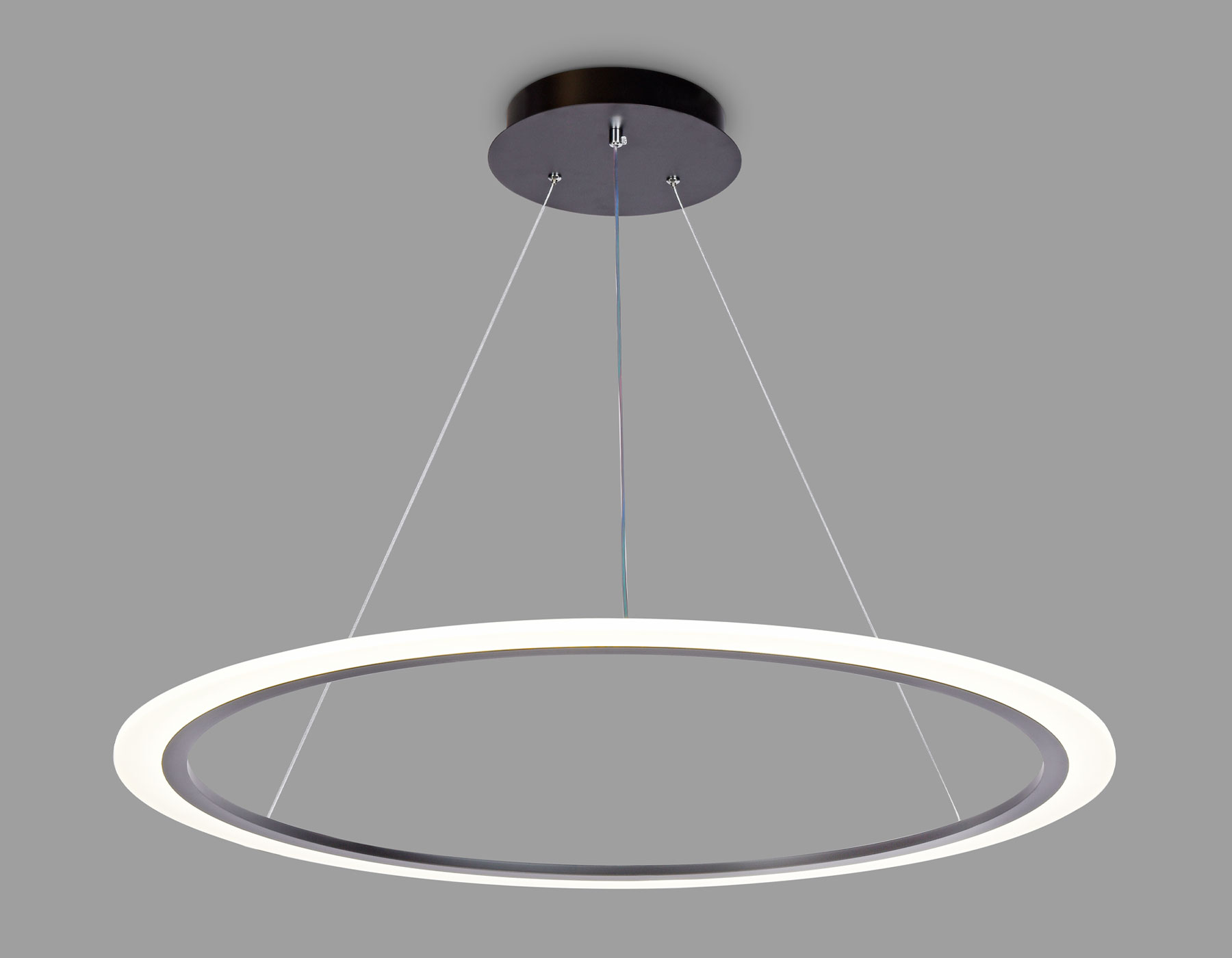 Подвесной светильник FA4347 BK черный 68W 3000K/4200K/6400K D770*730 (ПДУ РАДИО 2.4G)