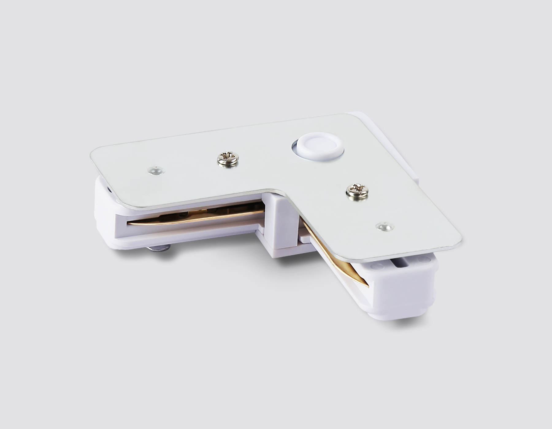 GL7163 WH белый коннектор угловой для однофазного шинопровода Standard 220V 70*70*20