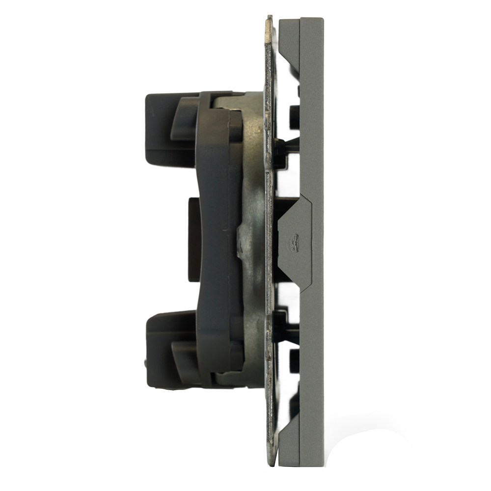 Розетка HDMI 2.0 Type A (механизм), серия Эмили, STEKKER, RST00-5118-10, платиново-серый, soft touch