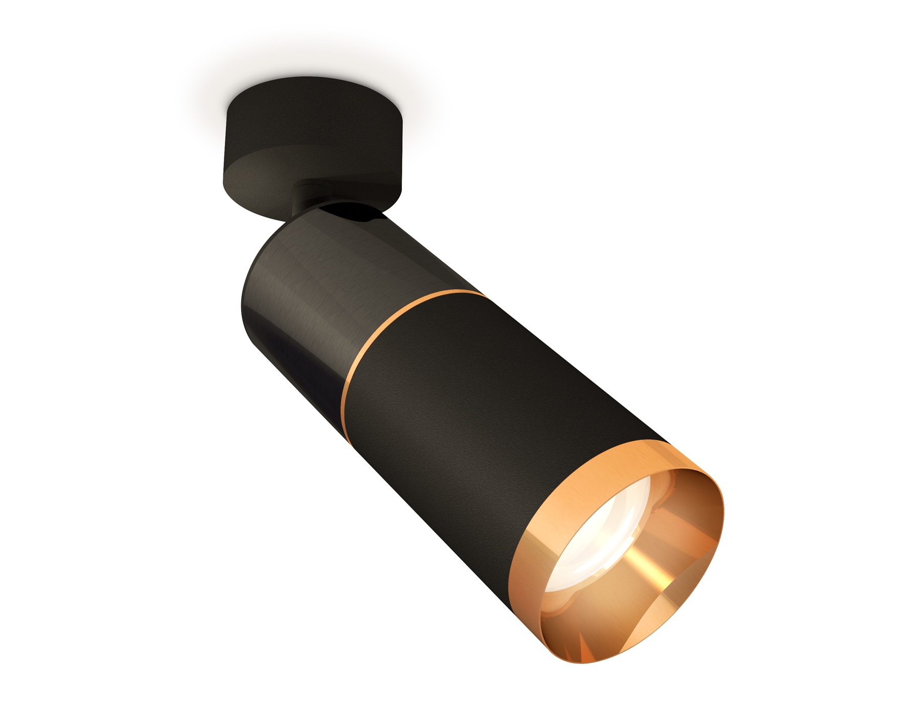 Спот поворотный XM6313014 SBK/DCH/PYG черный хром/черный песок/золото желтое полированное MR16 GU5.3