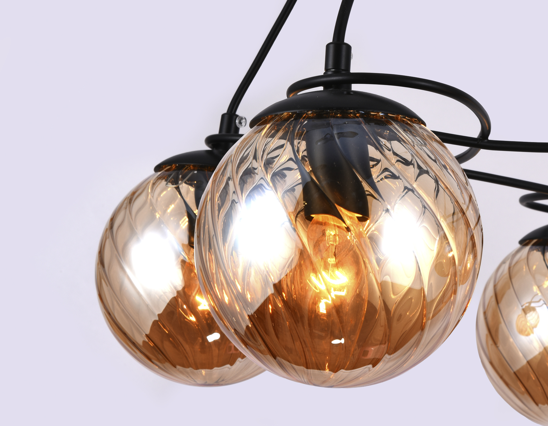 Подвесная люстра Ambrella TR9022/5  черный/янтарь E14 max 40W D560*800 Подвесная люстра Ambrella TR9022/5  черный/янтарь E14 max 40W D560*800