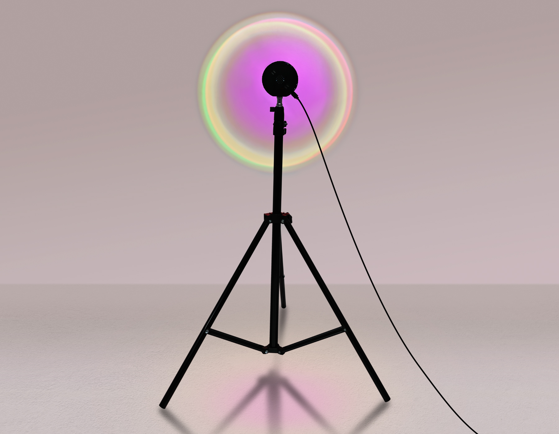 Атмосферная светодиодная настольная лампа с пультом Ambrella DE8387 BK черный LED RGB 3W (ПДУ RGB)