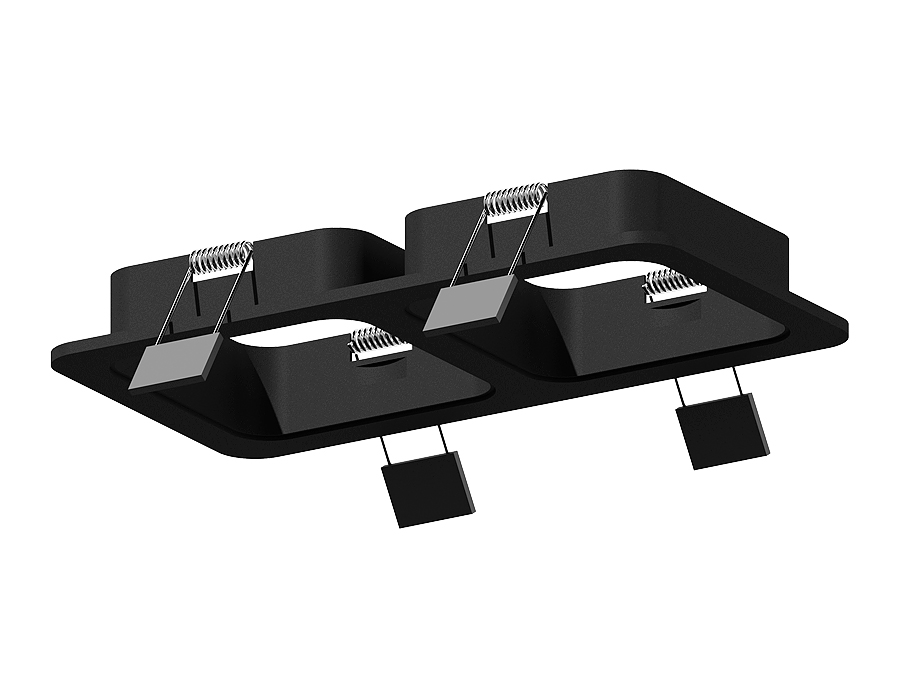 Корпус светильника встраиваемый Ambrella C7906 SBK черный песок 180*90*H32mm MR16 GU5.3 для насадок 70*70mm