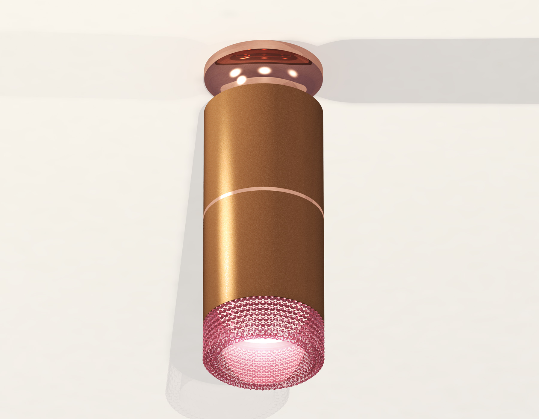 Накладной светильник XS6304211 SCF/PPG/PI кофе песок/золото розовое полированное/розовый MR16 GU5.3