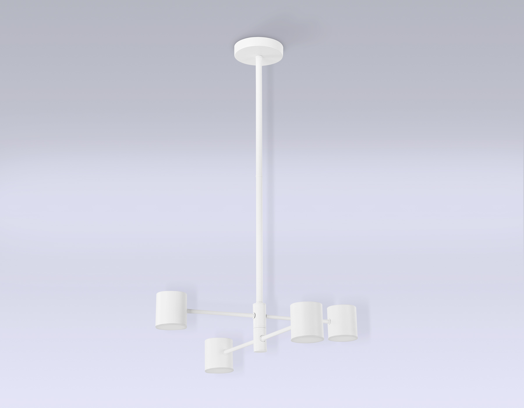 Подвесной светильник Ambrella FL51705/4 WH белый 3000K/4200K/6400K 20W D500*780 (Без ПДУ)