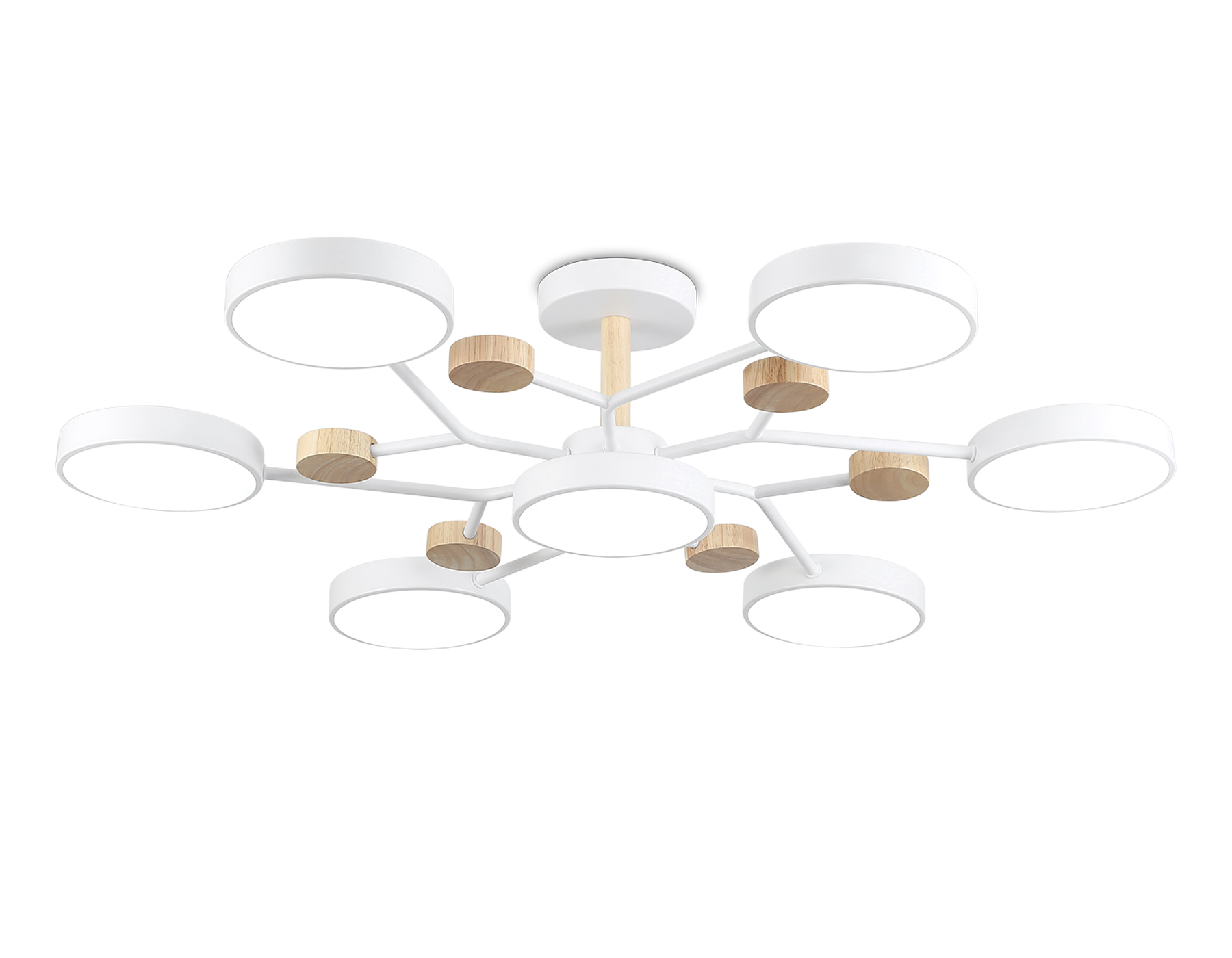 FL4864/7 WH/WD белый/дерево 126W 3000-6000K D830*190 (без ПДУ)