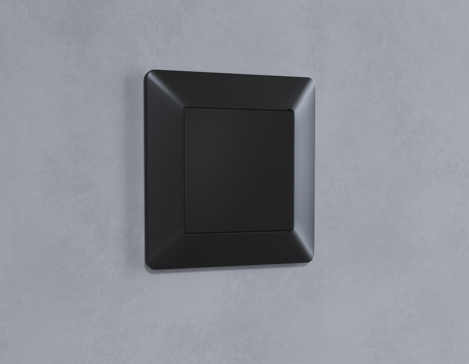 AP8160 Лицевая панель ALFA (Черный матовый) заглушка для суппорта QUANT