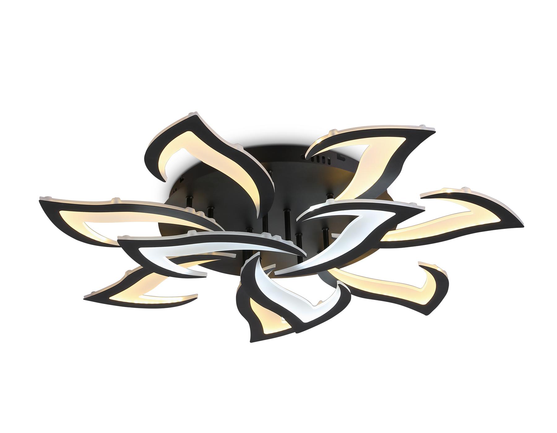 Подвесной светильник FA4474/7+3 BK черный 112W 3000+6400K/4200K/6400+3000K D850*120 (ПДУ ИК)