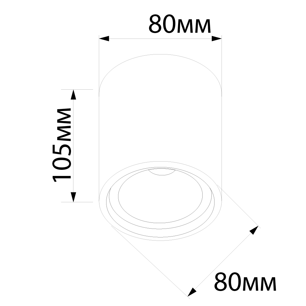 Светодиодный светильник Feron AL521 накладной 10W 4000K черный с золотым кольцом
