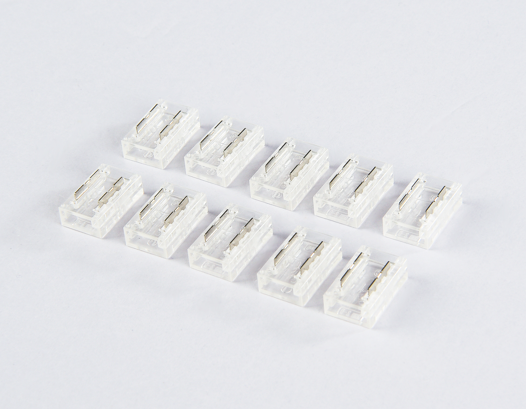GS6351 Соединитель прямой COB 12/24V для лент 8mm (2 конт.) (10шт) GS6351 Соединитель прямой COB 12/24V для лент 8mm (2 конт.) (10шт)