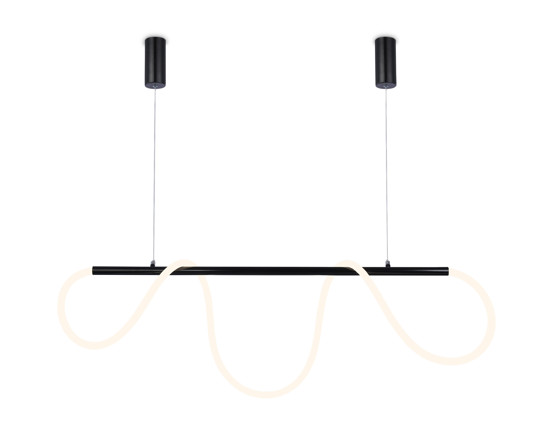 Подвесной светильник Ambrella FL10533 DCH черный хром 3000K/4200K/6400K 53W 1000*24*1200 (ПДУ РАДИО 2.4G)